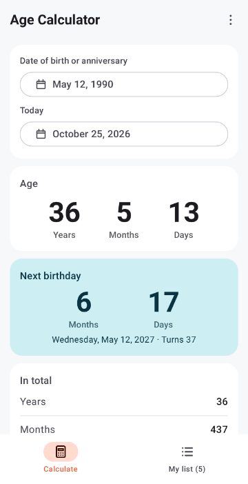 Age Calculator 1